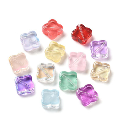 Lot de perles petits fleurs margueritte en acrylique (20pcs)