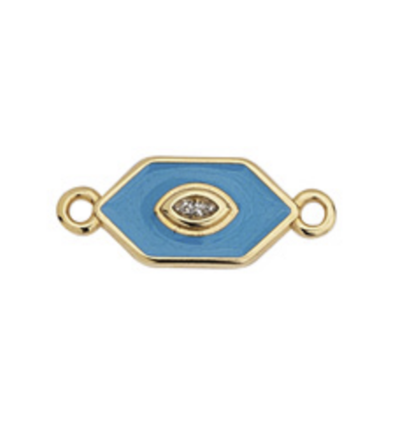 Connecteur hexagone bleu