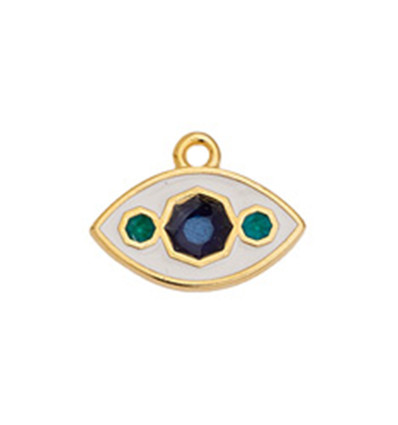 Pendentif oeil facetté blanc