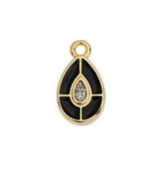 Pendentif goutte émaillée