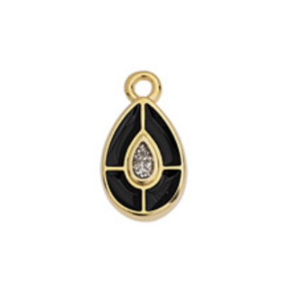 Pendentif goutte émaillée