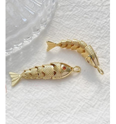 Grand - Pendentif poisson articulé