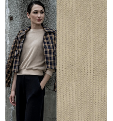 Tissu jacquard bio "Leaf" - Mind The Maker