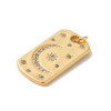 Pendentif oeil articulé + zircon vert