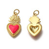 Pendentif coeur ex-voto avec émaillage