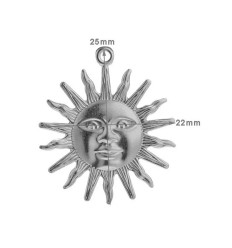 Pendentif soleil avec visage