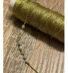 Fil de jade/nylon tressé - rose pâle