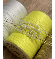 Fil de jade/nylon tressé - rose pâle
