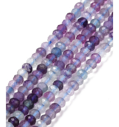 3mm - fluorite - Chapelet pierre facette