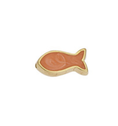 Intercalaire pendentif poisson émaillé