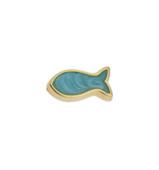 Intercalaire pendentif poisson émaillé