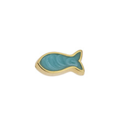Intercalaire pendentif poisson émaillé