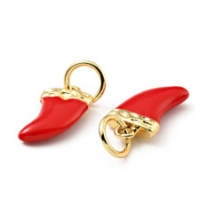 Pendentif corne rouge