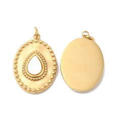 Pendentif pastille inoxydable poinçonnée