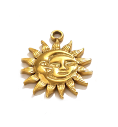 Pendentif pastille inoxydable poinçonnée