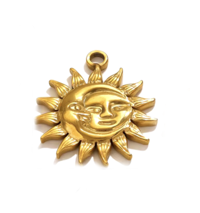 Pendentif pastille inoxydable poinçonnée