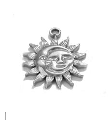 Pendentif pastille inoxydable poinçonnée