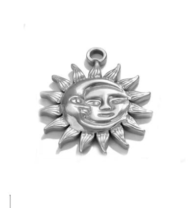 Pendentif pastille inoxydable poinçonnée