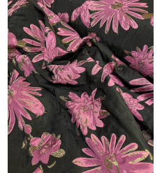 Tissu jacquard bio "Leaf" - Mind The Maker