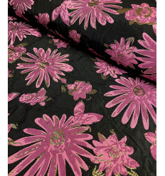 Tissu jacquard bio "Leaf" - Mind The Maker