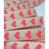 sergè de coton coeur fluo (1m)