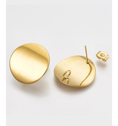 Supports boucles d'oreilles en acier (2pcs)