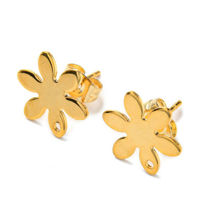 Supports boucles d'oreilles en acier (2pcs)