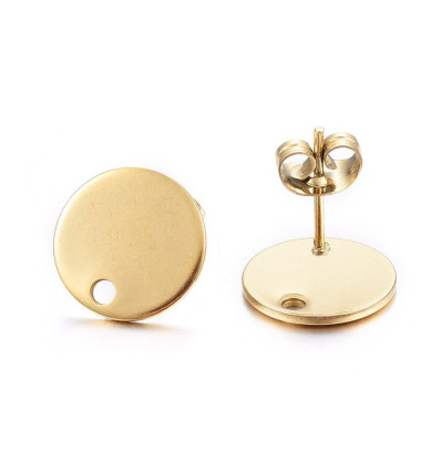 Supports boucles d'oreilles en acier (2pcs)