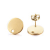 Support rond ondulé brossé pour boucles d'oreilles (2pcs)