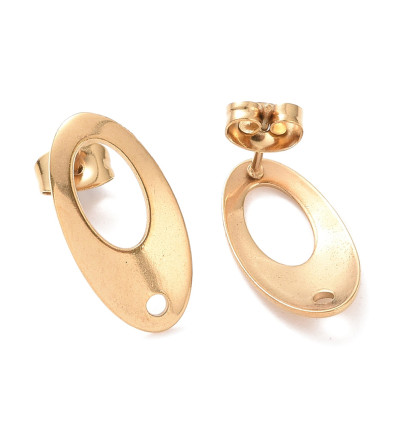 Supports boucles d'oreilles en acier (2pcs)
