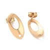 Support rond ondulé brossé pour boucles d'oreilles (2pcs)