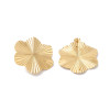 Support rond ondulé brossé pour boucles d'oreilles (2pcs)