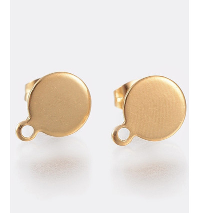 Supports boucles d'oreilles en acier (2pcs)