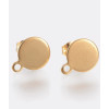 Support rond ondulé brossé pour boucles d'oreilles (2pcs)