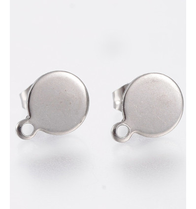 Supports boucles d'oreilles en acier (2pcs)