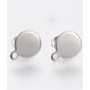 Support rond ondulé brossé pour boucles d'oreilles (2pcs)