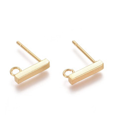 Support rond ondulé brossé pour boucles d'oreilles (2pcs)