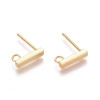 Support rond ondulé brossé pour boucles d'oreilles (2pcs)