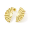 Support rond ondulé brossé pour boucles d'oreilles (2pcs)