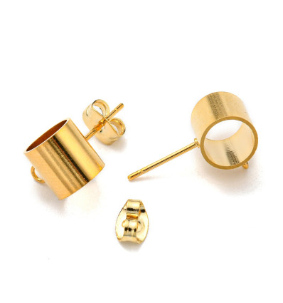 Supports boucles d'oreilles en acier (2pcs)
