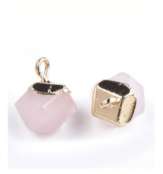 Pendentif hexagone en pierre