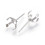 Supports boucles d'oreilles griffes en acier (2pcs)