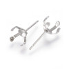 Support rond ondulé brossé pour boucles d'oreilles (2pcs)