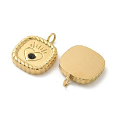 Pendentif carré oeil + zircon
