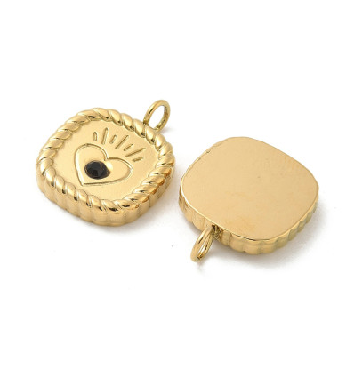 Pendentif pastille inoxydable poinçonnée