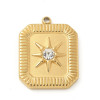 Pendentif plaque rectangle - étoile