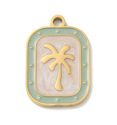 Pendentif pastille inoxydable poinçonnée