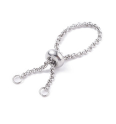 Bague large avec attache soudée en acier inoydable 316L