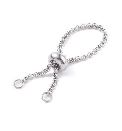 Bague large avec attache soudée en acier inoydable 316L