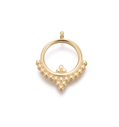 Pendentif pastille inoxydable poinçonnée